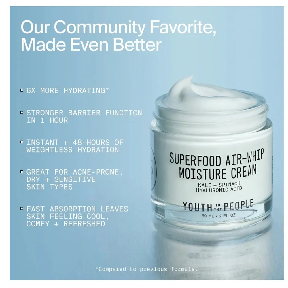 Youth To The People: Superfood Air-Whip Face Moisturizer + Antioxidant Cleanser